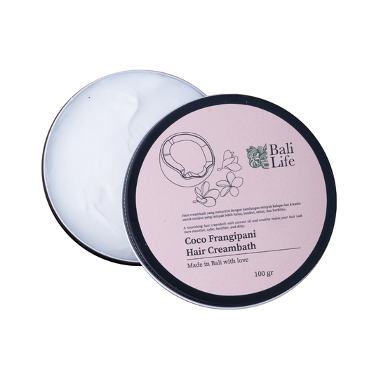 Lembut Hair Creambath Bali Life Body Care In Ubud. Cut out image of cruelty free facial oil which is palm oil free.